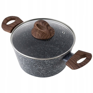 Hrniec, kastrol - Črepník FLORINA GRANIT HLINÍK 4L 24CM INDUKCIA