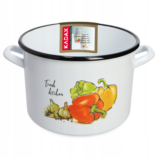 Hrniec, kastrol - Gar Entamel Pot Veľký pre Broth 22cm 6 l