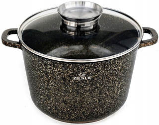 Sada hrncov - Žulový hrniec 10L s vekom 28 cm indukcia 7010