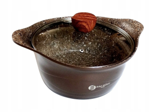 Hrniec, kastrol - Žulový kameň hrniec 1,5 L Edel Hoff Brown