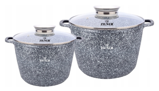 Sada hrncov - Mramor hrniec 4 ELE / 24 cm (6,2 l), 28 cm (10,2)