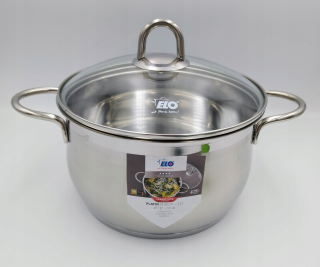 Hrniec, kastrol -  Garnek Stal Narma. 18/10 Platin 20 cm ELO NEMECKO