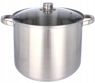 Sada hrncov - Oceľ hrniec 14L víko 30cm Gastro indukcie