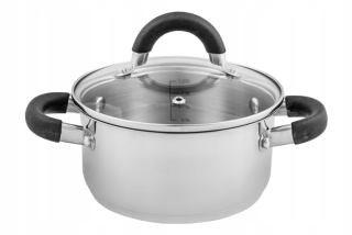 Hrniec, kastrol - Oceľový hrniec + veko 14 cm 1L indukcia 4341