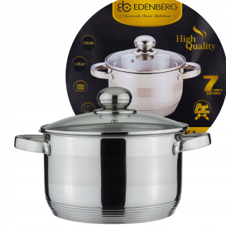 Hrniec, kastrol - Hrniec s vekom indukciou 1,9 l plynu 16 cm Edenberga