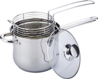 Hrniec, kastrol - Pot + Sito na vyprážanie hranolčekov BH-4274
