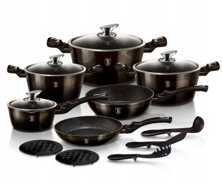Sada hrncov - Berlinger Haus 18 Ele Metallic Shiny Black