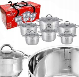 Sada hrncov - Hrnce hrniec 12 el indukcia / veľká kuchyňa set