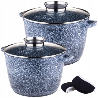 Sada hrncov - Hrnce mramor set 28/24 cm Kociołek indukcia