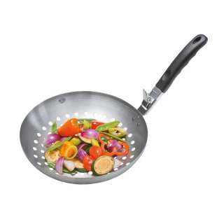 Wok panvica - GEFE WOK pre zeleninu s oddeliteľnou rukoväťou BBQ