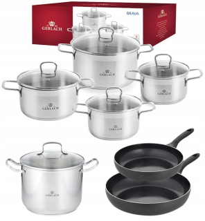 Sada hrncov - Gerlach Brava Pots 8EL + 2 Pans + 7L Pot