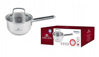 Hrniec, kastrol - GERLACH POT JEDNODUCHÝ 1,5L 16 INOKÁCIA INOXU VARIČA
