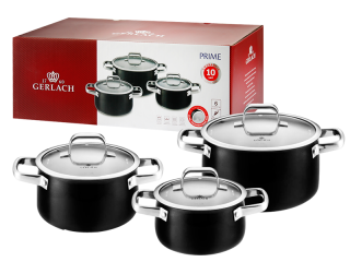 Sada hrncov - Gerlach Prime hrnca nastaviť 6 EL / oceľ indukcia