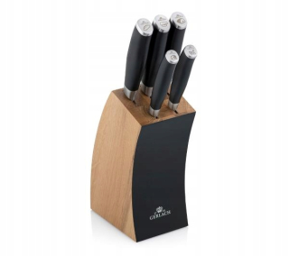 Sada nožov v bloku Gerlach Deco Black, 5 ks.