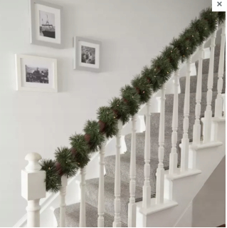 Vianočné ozdoby - LED GARLAND vianočná dekorácia pre zábradlie 548 cm