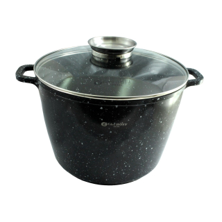 Hrniec, kastrol - Hlboký hrniec s mramorované vrstvou 28 cm EH-7625