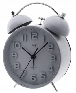 Hodiny - Hlasitý šedá budík JVD SRP2216.1 Tichý mechanizmus