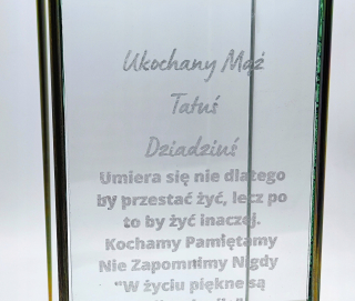 Náhrobný lampáš - SQUARE GRITCH / BIELA / DEDKO / PRISPÔSOBENIE / MAX ŽIVOČINA - STAROŽITNÝ KAMEŇ