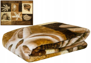 Prikrývka na posteľ - Elway Dride Acryl 210 x 160 cm odtiene hnedej, viacnásobne obložená