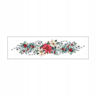 Behun na stol - Biely behúň 140 x 38 cm