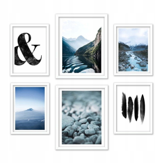 Wall Gallery Mountains Stream Lake 100x100