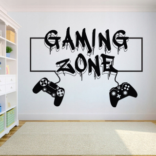 Nálepka na stenu hráčov Hra hra Game Zone hrá v