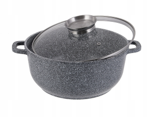 Hrniec, kastrol - Pot 24cm Hoffner Marble Brytfanna 4,5l India