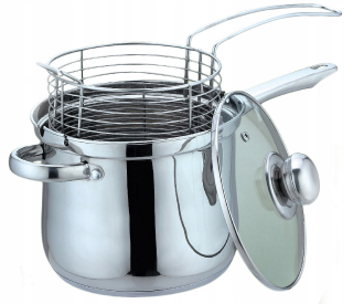 Hrniec, kastrol - Rondel pot + košík na smaženie hranolčekov KH-4581