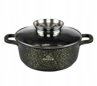 Hrniec, kastrol - Hliníkový hrniec ZILNER ZL-7205 6.8L black