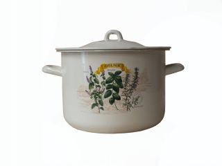 Hrniec, kastrol - Smaltovaný hrniec 6 l net-pol Olkusz stádo 22cm