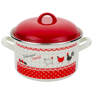 Hrniec, kastrol - Smaltovaný hrniec Simple smaltované Poľsko Kurki 18 cm