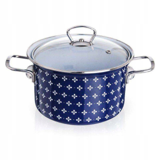 Hrniec, kastrol - Smaltovaný hrniec s pokrievkou 18cm 2,8L SOFIA