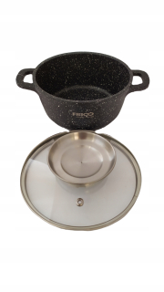 Hrniec, kastrol - Okrúhly hrniec 1,25 L 16 cm mramor Frico 4404
