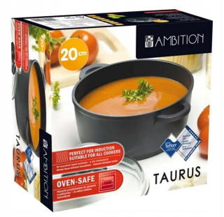 Hrniec, kastrol - Hrniec s vekom AMBITION Taurus 20cm 2,3L Teflon