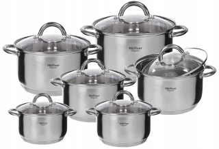 Sada hrncov - Oceľové hrnca HF 4360 induktívne oceľový set