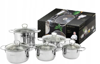 Sada hrncov - Oceľové hrnce indukčné 10 el.ambition kit