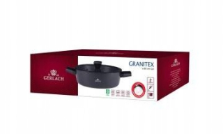 Hrniec, kastrol - Gerlach Granitex NK340 hrniec s vekom 28cm 4,4l