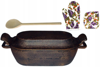 Pekáč - Liatinové husice Kociołek Brytfanna Grill 6L