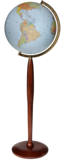 Lampáš, svietník - Globus 420 mm OSVETLENÝ DARČEK s vysokou nohou 2 v 1