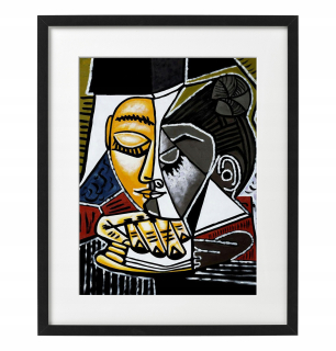 Ženská hlava kubizmu picasso obrázok v ráme