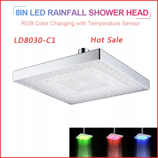 Sprcha hlavy-rgb farebná LED horúca Francúzska