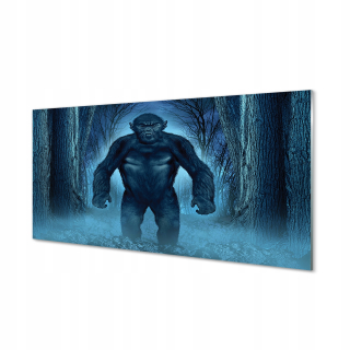 Grafika akrylový obraz gorilla lesný strom 140x70 cm