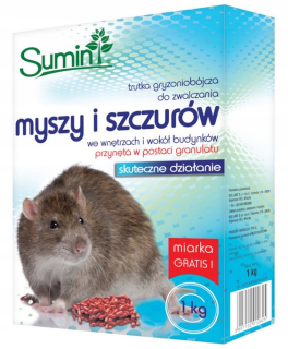 Granule na boj proti potkanom 1 kg sumin