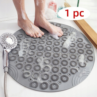 Kúpelňová predložka - Gray-1pc Vogsic Round Bath Mat s anti-PVC