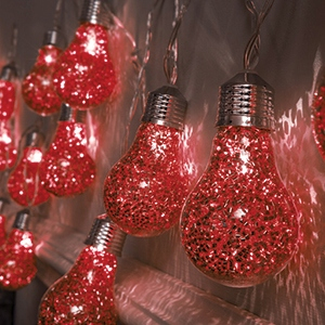 Lampáš, svietník - Grilla žiarovka 10LED 255 cm červené svetlá