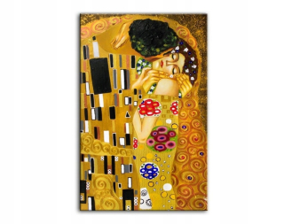 Gustav klimt bozk obrázok maľovaný na plátne