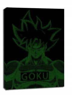 H4ck3d - Goku, Dragon Ball - obrázok na plátne