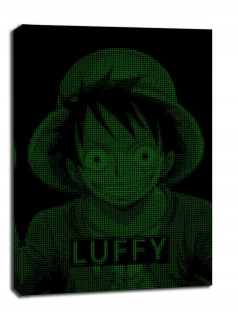 H4ck3d - Luffy, jeden kus - obrázok na plátne