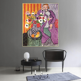 HD tlač henri matisse fialová a sasanka