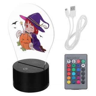 Lampáš, svietník - Halloween Little Night Light USB nabíjacia tekvica a